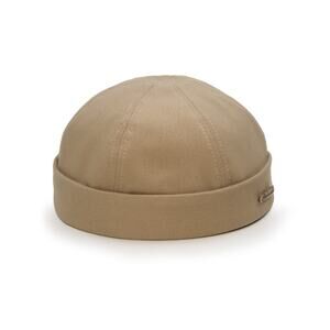 NWT Sterkowski Docker Beanie Cotton Cap Hat Tan 55 cm Small Fisherman Mariner